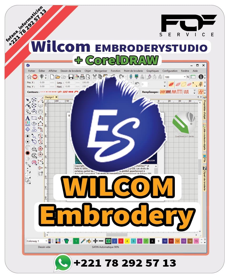 Installation Wilcom Embrodery Studio + CorelDRAW 
